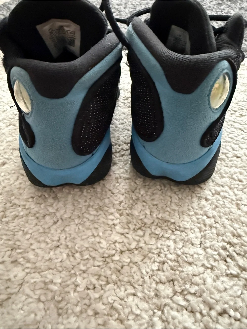 Nike Air Jordan 13 Black & Light Blue Retro Toddler 12C Basketball Shoes